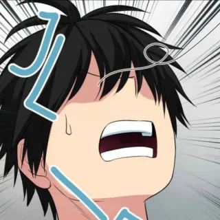 🎧 Anime, Manga, Schockiert, Gesicht, Ausdruck, Besorgt telegram sticker