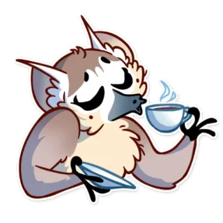 ☕ 動物, カモノハシ, コーヒー, お茶, かわいい, 漫画, 飲み物 telegram sticker