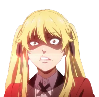 😟 Mary Saotome Kakegurui anime, kakegurui, mary saotome, character, expression telegram sticker