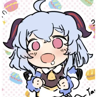 🏖 Ganyu anime, chibi, cute, ganyu, video game, fanart telegram sticker