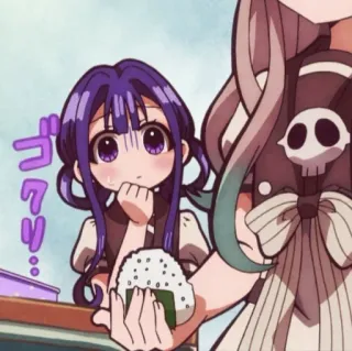 🎡 ゴクリ Anime, Mangá, Japonês, Comida, Onigiri, Personagem telegram sticker