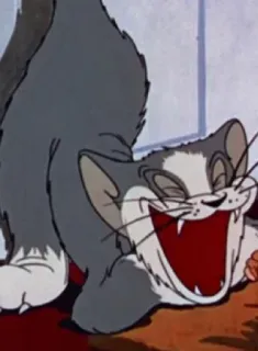 😂 gato, desenho animado, engraçado, animal, gato cinza, gato desenho, gato sorrindo telegram sticker