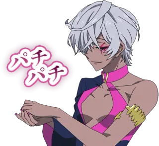 👏 パチパチ animé, personnage, étincelant, texte japonais telegram sticker