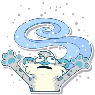 🌨 Snow Leopard whatsapp sticker
