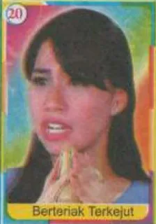 😱 Berteriak Terkejut mulher, chocada, expressão, surpresa, retrato, indonésia telegram sticker