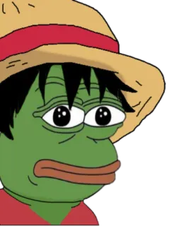 😐 Pepe pepe, sapo, meme, triste, luffy, one piece telegram sticker