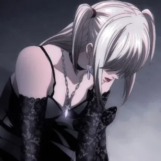 😞 Misa Amane Death Note anime, misa amane, death note, goth, character telegram sticker