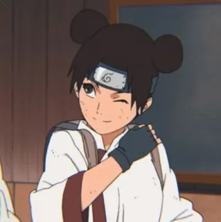 🎋 Tenten Naruto 애니메이션, 나루토, 텐텐, 닌자, 귀여운, 만화 telegram sticker