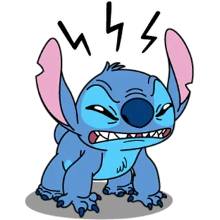 😡 Stitch Lilo & Stitch 스티치, 릴로 & 스티치, 화난, 만화, 캐릭터 telegram sticker