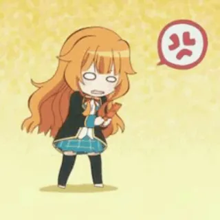 🖤 アニメ, ちび, 怒り, 漫画, かわいい, イライラ telegram sticker