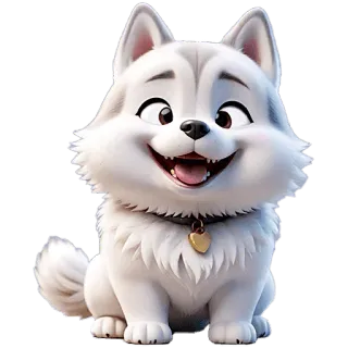 😛 Hund, Welpe, süß, Tier, Husky, Cartoon whatsapp sticker