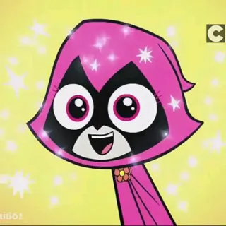 🤩 Raven Teen Titans Go! cartoni animati, Teen Titans, eroe, ragazza, rosa telegram sticker