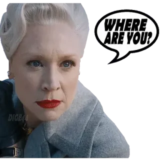 😑 WHERE ARE YOU? mulher, expressão, Onde você está?, pergunta, sério telegram sticker