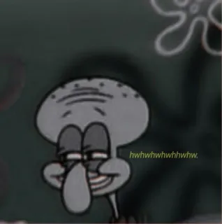 🔪 Squidward Tentacles SpongeBob SquarePants hwhwhwhwhwhwhw. สควิดวาร์ด, สพันจ์บ็อบ, การ์ตูน, นิคเคิลโอเดียน, มีม telegram sticker