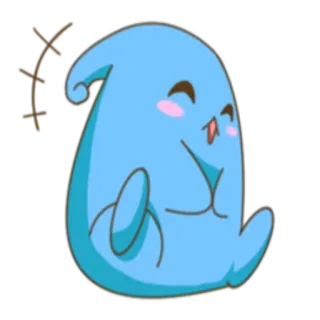 🤣 imut, hantu, kawaii, kartun, ramah, stiker whatsapp sticker
