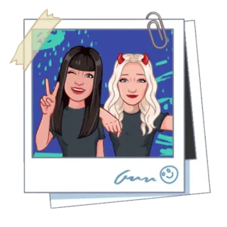 Девочка демон блонди telegram stickers