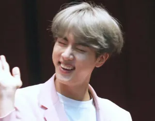 😂 Jin kpop, singer, music, male, happy, idol, bts, korean telegram sticker
