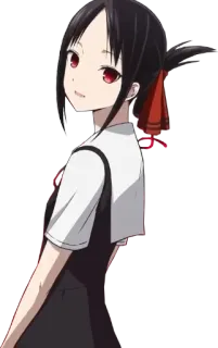 😌 Kaguya Shinomiya Kaguya-sama: Love Is War Anime, Kaguya Shinomiya, Kaguya-sama: Love is War, Uniforme scolastica, Occhi rossi, Fiocco telegram sticker