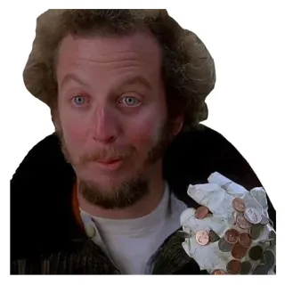 💵 Uncle Frank Home Alone Tio Frank, Esqueceram de Mim, Natal, Moedas, Filme, Personagem whatsapp sticker
