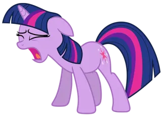 😫 Twilight Sparkle My Little Pony Pony, Cartoon, Weinend, Emotional telegram sticker