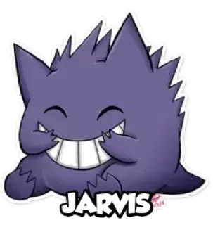 😂 JARVIS purple, monster, cute, sticker, cartoon, spiky, happy telegram sticker
