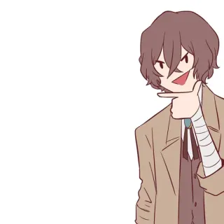 😏 Osamu Dazai Bungo Stray Dogs Anime, Personnage, Osamu Dazai, Bungo Stray Dogs telegram sticker