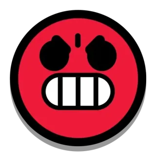 🤬 화난, 빨간색, 이모티콘, 얼굴, 만화 telegram sticker