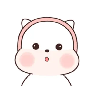 🍄 mignon, kawaii, dessin animé, animal, chibi, autocollant telegram sticker