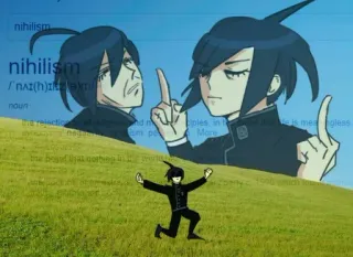 🖕 nihilism Nihilismus, Stinkefinger, Cartoon, Anime, Meme telegram sticker