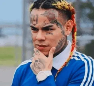 🧑‍🎤 6ix9ine rappeur, musique, artiste, portrait telegram sticker