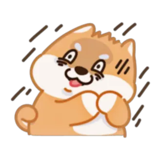 😨 狗, 可爱, 动物, 贴纸, 卡通, 快乐, 迷人 telegram sticker