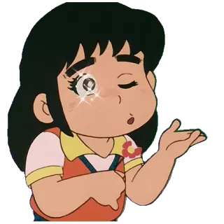 😘 cartoon, girl, anime, cute, flower, child telegram sticker