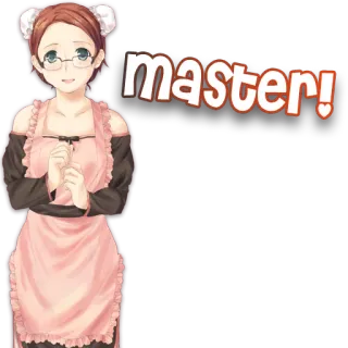 ❤ master! Anime, Maid, Mestre telegram sticker