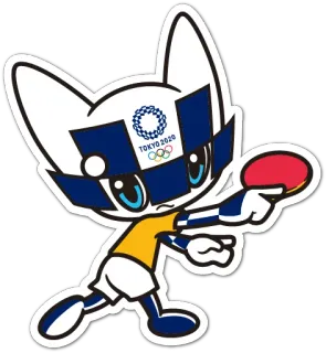 🏓 Miraitowa Tokyo 2020 Olympic Games TOKYO 2020 Miraitowa, Tokyo 2020, Olympic Games, mascot, table tennis telegram sticker