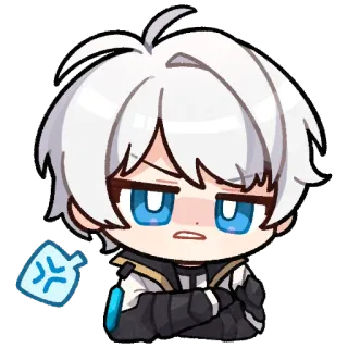 😠 anime, chibi, character, angry, expression telegram sticker