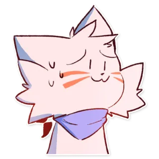 😅 cat, animal, cute, cartoon telegram sticker