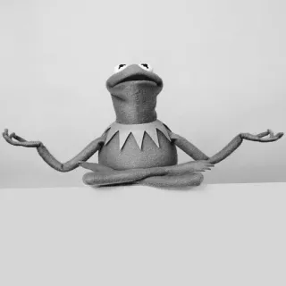 😌 Kermit Kermit la grenouille, Yoga, Méditation, Paisible, Grenouille, Muppets, Zen telegram sticker