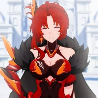 ☺️ Anime, rood haar, fantasy, personage, vrouw, spel whatsapp sticker