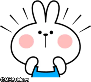 😶 @MHStickers กระต่าย, บันนี่, น่ารัก, สติกเกอร์, สัตว์, การ์ตูน telegram sticker