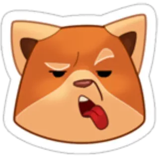 😝 perro, shiba inu, emoji, sticker, perro de dibujos animados telegram sticker