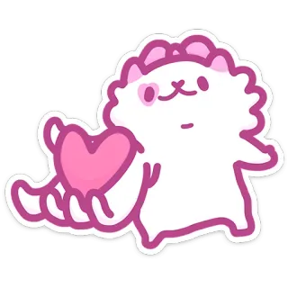 ❤️ Katze, Herz, Liebe, süß, Aufkleber, Tier telegram sticker