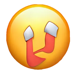 🥑 Emoji, Faccia sottosopra, Sticker, Espressione telegram sticker