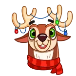Happy New Deer telegram stickers