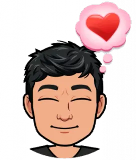 😍 love, heart, dream, avatar, cartoon, affection, positive telegram sticker