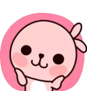 ☺️ bunny, kawaii, cute, pink, animal, cartoon, sticker telegram sticker