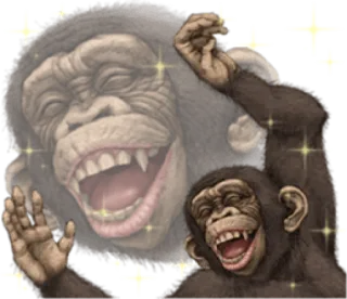 🐵 monyet, kera, binatang, lucu, imut telegram sticker