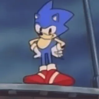 🖕 Sonic sonic the hedgehog, мультфильм, персонаж видеоигры, синий ёж telegram sticker