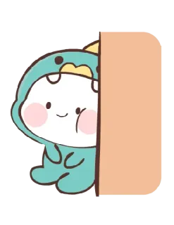 😕 cute, dinosaur, cartoon, animal, sticker, character telegram sticker