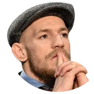 🤫 Conor McGregor 康纳·麦格雷戈, MMA 拳手, 体育, 帽子, 男人 telegram sticker