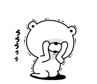 🙈 lindo, oso, pegatina, triste, llorando, dibujo animado telegram sticker